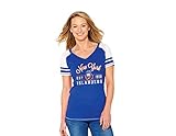 NHLニューヨークIslandersレディースクルーネックTee、ロイヤル、Large