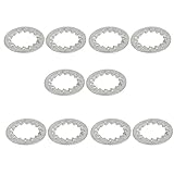 uxcell ロックワッシャー 14mm内径 炭素鋼 亜鉛メッキ 内部鋸歯状 10個入り