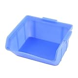 uxcell　スタッキングビン　ビンコンテナ　プラスチック　HFSL-2 　ブルー　100 x 95 x 50mm