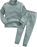 [Vaenait Baby]キッズ子供ベビー服綿100％ルームウェア長袖パジャマ寝間着上下セット Half Neck Mint S