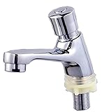 Life System(ライフシステム) トイレ 洗面用 手洗い用 オートストップ 立水栓 自閉式 単水栓 手洗いボウル 洗面台 蛇口 水道 ST80 (水栓のみ)