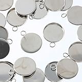 ファイニエ ミール皿 丸 18mm シルバー 20個 大きめカン付き セッティング レジン 台座 ハンドメイド 金具 アクセサリー パーツ AP2105