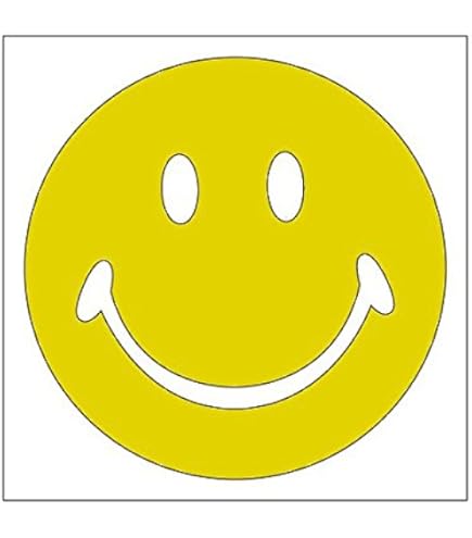 Amazon.co.jp: SMILEY スマイリー ステッカー Sサイズ 40Φ イエロー SP