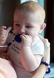 Dear Frank 'Sophia' Nursing Necklace for Mom Plus Free Bracelet | Silicone Teething Necklaces Make t