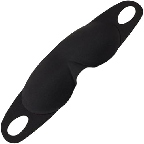 MEYZJRC アイマスク 人間工学設計 軽量 睡眠サポート 柔らかい素材 耳掛け式 圧迫感ゼロ 持ち運び便利 オフィス 旅行 自宅に適用, 黒