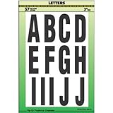 Hy-Ko MM-4L Vinyl Self-Stick Letters, 3", Black/White by Jensen (Home Improvement) [並行輸入品]