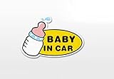 EFORCAR ( R ) 2pcs Baby in Car – In Car Bebe – ウィンドウバンパーロッカーステッカーミルクボトルBaby in Car