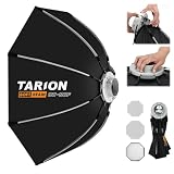 TARION 八角形ソフトボックス90cm ワンタッチ クイックリリース ボーエンズマウント 折りたたみ式 ディフューザー/ハニカムグリッド/バッグ付き スピードライト/COBライト/ストロボライト対応 人物撮影 商品撮影 OC-90F