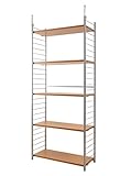 突っ張り壁面間仕切りラック　幅90cm　背板無しタイプ　ナチュラル色