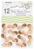 Baby Shower Favours Sleeping Babies Pink - by Unique Party