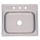 Kindred FSS603NB 6" Deep Stainless Steel Single Bowl Topmount Kitchen Sink, 22 g [並行輸入品]