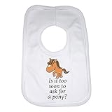 Is It Too Early To Ask For A Pony Funny Baby Bib by 2Personal