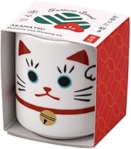 聖新陶芸 春/秋の 手のひら庭園 まめ盆栽 盆栽キット ミニ 栽培キット ゆったり育てる 赤松 簡単 栽培セット (自由研究) 鉢の径約4cm お芽でた おちょこ招き 白 父の日 母の日 プレゼント 誕生日 GD-914
