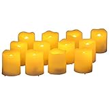 Pansdore Melted Edge Votive Flameless LED Candles with Timer Function and Remote Control. Tea light 