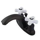 Kingston Brass KB7645PX Two Handle 4 in. Centerset Lavatory Faucet with Retail Pop-up