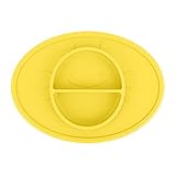 お食事マット ランチョンマット ランチプレート シリコン 離乳食 ベビー食器 幼児 赤ちゃん 子供 キッズ 滑り止め(黄(蜜蜂))