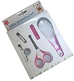 New Born Babies Manicure Set with GROOMING KIT - WITH SAFETY SCISSORS, NAIL CLIPPERS, SOFT BRUSH (Pi