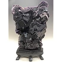 【フローライト全面磨き】紫と緑のコントラスト 蛍石 天然石 観賞石 台座付き theory xyz フローライト 原石 置物 大型 9.1kg 美品 天然石 蛍