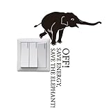 かわいいクリエイティブスイッチステッカーはヒントウォール保育園の装飾を切り替え -象