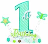 Lillian Rose 1st Birthday Keepsake Cake Top, Blue, 3.5" x 4.5" by Lillian Rose [並行輸入品]