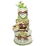 BabyBeans(ベビービーンズ) スタジオジブリ となりのトトロ おむつケーキ 豪華3段 オーガニックコットンタオル パンパース Sサイズ 男女兼用
