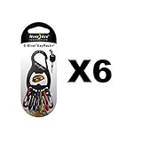 Nite Ize s-biner Keyrack +栓抜きブラックキーチェーンW / Binerクリップ（6パック）