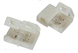 【ノーブランド品】LEDテープ延長DCコネクタ 単色用 8mm幅 2極/2pin 2個セット