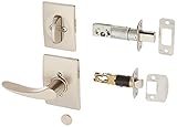 Schlage Lock Company F59MNH619CENLH Satin Nickel Manhattan Left Handed Interior Pack Lever Set with 