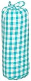 Taftan Checks 7mm Fitted Sheet (Big, Turquoise) by Taftan