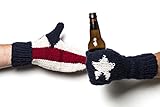Camp Kitschy Knits USAウールビールMittensペアドリンクホルダーウールグローブ詰め物メンズ