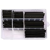LESOLEIL熱収縮チューブキット168pcs / 7sizes 2 : 1ポリオレフィン、ブラック