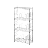 【メタルラック ランキング入賞】メタル ラック スチールラック 幅45 奥行20 高さ90cmモデル 12.7mmポール ミニブックラック WC4590-4B 棚 4段 本棚 ブックシェルフ 柵付ラック キッチンラック 台所 シンク整理 卓