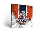 テキサスエルパソUTEP Minersキャンバス壁アートヴィンテージバージョン