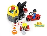 Little Treasures City Construction Vehicle Crane Pre-Kindergarten Large Building Block Toys for Todd