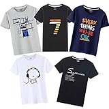 [SIPERLARI] Tシャツ 半袖 服 メンズ 夏 5点セット 綿100% インナーシャツ 5枚組 カジュアル カットソー ファッション 丸襟 柔らかい 快適 (混色, XXXXL=日本XXL) …