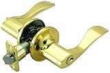 Design House 742833 Springdale Universal Latch Entry Door Handle, Adjustable Backset, Polished Brass