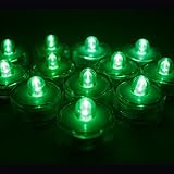 Hommii　　防水　LEDキャンドル　無煙蝋燭LEDライト 誕生日会やパーティーなどの飾り クリスマス飾り LEDライト　24個入り　60時間以上点灯可能　緑