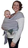 Sassy Stork Baby Wrap Carrier Cotton Blend (Charcoal) by Sassy Stork