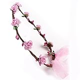 Domybest子供　ベビー　花冠　フラワーヘアバンド　ヘッドドレス ヘアアクセサリー　結婚式　ブライダル　子供用　髪飾り 女の子　キッズ 髪飾り 花かんむり ウェディング フラワー ヘッド　誕生日　