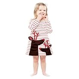 cm-trading ベビー服 ワンピース クリスマス 子供服 キッズドレス エルク 鹿 長袖 スカート コスチューム 発表会 プレゼント 6ヶ月-3歳