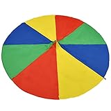 Yavoluy パラバルーン プレイ傘 プレイパラシュート バルーン カラフル 運動会 4色 幼稚園 保育園 屋外の活動 訓練器具 (2M)