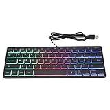 有線ゲーミングキーボード 64キーデュアルモードカラフルRGB 3バックライトユニバーサルデスクトップノートブックコンピューターキーパッド WindowsPCゲーマー向け