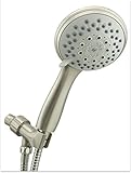 Vida Alegria h5 + 2.5 GPMハンドヘルドシャワーヘッドスチールホース、ホルダー、5 Sprays 5 inch diameter H5SET-BN