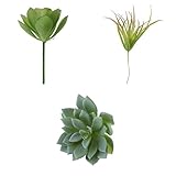 Lovoski 3点いり　お買い得　造花　ミニチュア　シミュレーション多肉植物　インテリア　家の装飾　店舗装飾