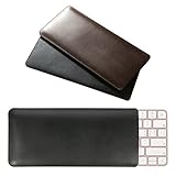 マジックキーボードケース スリムスリーブカバー 高級 オシャレ 革 Magic Keyboard 用 キーボードカバー 2024 A3118/ A3203， 2021発売 A2449/ A2450に適応 [ブラック]