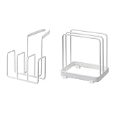 山崎実業(Yamazaki) スポンジ入れ ホワイト 約W12.5XD16.5XH13.5cm プレート 4399 & まな板スタンド プレート ホワイト 2496【セット買い】