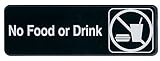 Update International ( s39 – 30bk ) " No Food or Drink " Sign