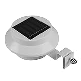 White Sun Power Smart LED Solar Gutter Night Utility Security Light for indoor outdoor permanent or 