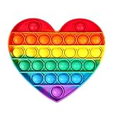 ロボットプラザ(ROBOT PLAZA) プッシュポップバブル 子供 おもちゃ 知育玩具 ストレス解消 洗える スクイーズ玩具 男の子 女の子 大人 対象年齢 6歳以上 (ハート)