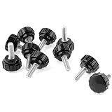 uxcell　ネジノブ　ネジ付け　おねじ　ヘッド直径18mm　掴み　10個入り